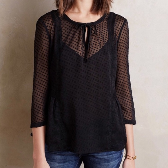 Anthropologie Tops - NWT Anthropologie Vanessa Virginia Dotted Blouse